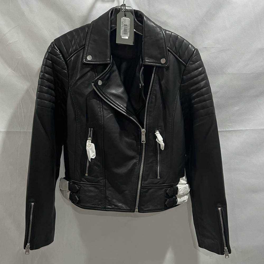 AllSaints Papin Leather Moto Jacket